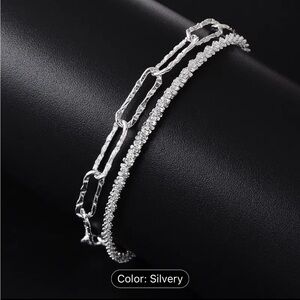 ✨5 for $20✨ 2 Silver adjustable bracelets